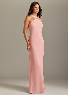 Azazie Doretta Bridesmaid Dresses Rosette Mermaid Pleated Chiffon Dress image3