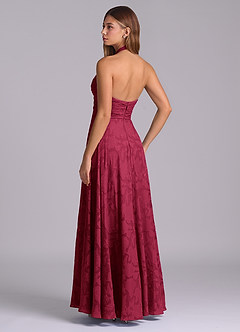 Azazie Tessie Brudtärnklänningar Klä av A-Linje i Blommig Utbrändhet Plisserad Bourgogne image6