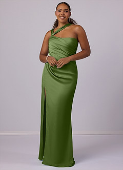 Barbie ♥ Azazie Bridesmaid Dresses Juniper Mermaid One Shoulder Stretch Satin Dress image6