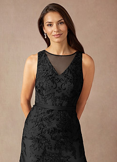 Azazie Herrin Mother of the Bride Dresses Black Mermaid Lace Dress image6