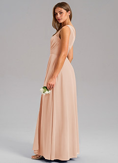 Azazie Phaedra Bridesmaid Dresses English Rose A-Line One Shoulder Chiffon Dress image6