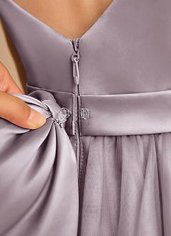 Azazie Patootie Flower Girl Dresses Dusk A-Line Spaghetti Strap Tulle Dress image7