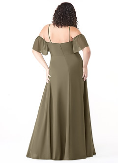 Azazie Sue Bridesmaid Dresses Willow Green A-Line Off the Shoulder Chiffon Convertible Dress image7