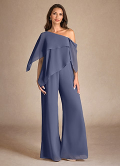 Azazie Halima vestidos de madre de la novia Vestido de Tormenta de Gasa de Mono/Traje de pantalón con Corte Lateral image1