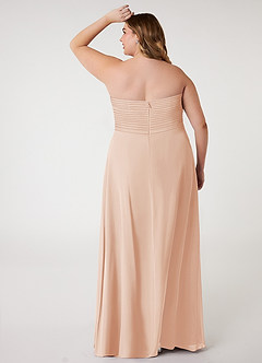 Azazie Arabella Allure Robes de demoiselle d'honneur Robe Trapèze Convertible en Mousseline de soie Encolure en Forme de Cœur Rose Perle image13