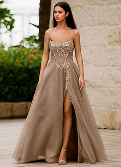 Brilliance Champagne Robe de bal à paillettes image4