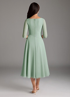 Azazie Durant Mother of the Bride Dresses Agave A-Line Pleated Chiffon Dress image3