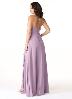 Azazie Tarni Bridesmaid Dresses Wisteria A-Line Chiffon Dress image2