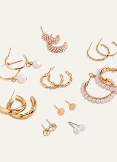 front Conjunto de aretes modernos