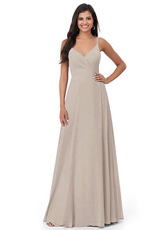 Azazie Lennon Bridesmaid Dresses Frost A-Line Lace Chiffon Dress image5