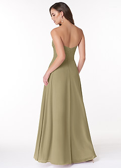 Azazie Arabella Allure Bridesmaid Dresses Moss Green A-Line Sweetheart Neckline Chiffon Convertible Dress image2