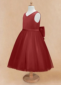 Azazie Sarina Final Sale Black A-Line Bow Tulle Dress image8