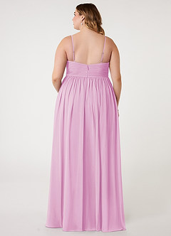 Azazie Alia Jurken voor bruidsmeisjes Jurk van Chiffon met A-Lijn Geplooid Snoep Roze image7