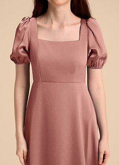 Azazie Briar Junior Robe Trapèze en Satin extensible Arc Rosette image8