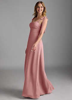 Azazie Lizet Bridesmaid Dresses Dusty Rose A-Line Sweetheart Neckline Chiffon Dress image4