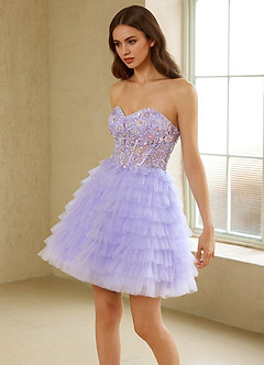 Elarisse Purper Mini-jurk image5