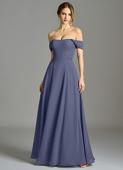 Azazie Oasis Bridesmaid Dresses Stormy A-Line with Pockets Chiffon Dress image1