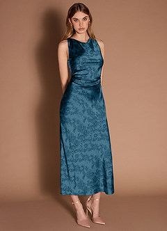 Gelina Navy Black Maxi Dress image5