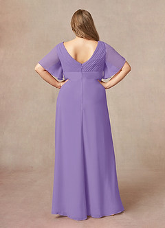 Azazie Alessa Abiti per la Madre della Sposa Abito A-Line in Chiffon con Scollo a V a Pieghe Tahiti image8