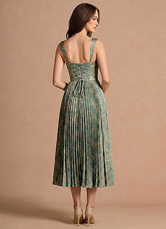 Isonelle Platinum Teal Midi Dress image2