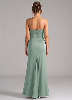 Azazie Debby Robes à essayer chez vous Robe Sirène Convertible en Satin extensible Bustier Agave image7