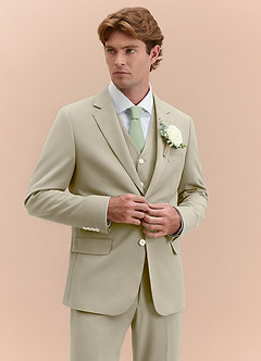 front James Tan Structured Stretch 3-piece suit