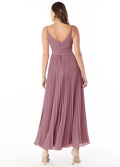 Azazie Raychelle Bridesmaid Dresses Vintage Mauve A-Line V-Neck Chiffon Dress image2