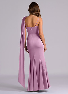 Azazie Inara Brautjungfernkleider Meerjungfrau-Linie Plissee Stretch-Satin Kleid Blauregen image3