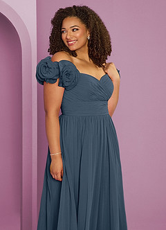 Barbie ♥ Azazie Bridesmaid Dresses Neptune A-Line Off the Shoulder Chiffon Convertible Dress image13