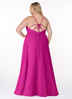 Azazie Everleigh Bridesmaid Dresses Fuchsia A-Line Sweetheart Pleated Chiffon Dress image7