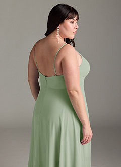 Azazie Akita Bridesmaid Dresses Dusty Sage A-Line Chiffon Dress image11