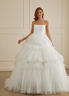 Christian Siriano Bridal for Azazie 2008 Wedding Dresses Diamond White Ball-Gown Sequins Tulle Dress image4