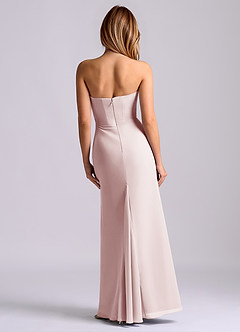 Azazie Debby Bridesmaid Dresses Blushing Pink Mermaid Strapless Chiffon Dress image2