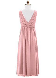 Azazie Tanicia Junior Dusty Rose A-Line Mesh Dress image7