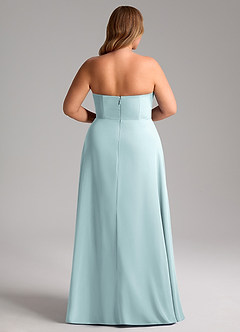 Azazie Wren Bridesmaid Dresses Mist A-Line Side Slit Chiffon Convertible Dress image14