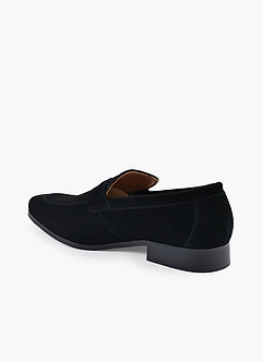 front Mocassins masculinos de camurça