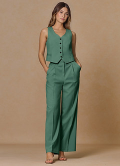 front Rowan Eucalipto Pantaloni Performance in tessuto raffinato