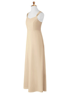 Azazie Denice Junior Champagne A-Line Chiffon Dress image10