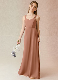 Azazie Denice Junior Bronzer A-Line Chiffon Dress image1