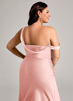 Azazie Madelyn Brudepigekjoler Havfrue En skulder Stræk satin Gulv-længde Kjole image14