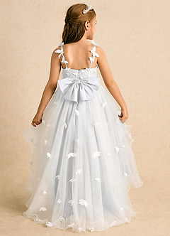 Azazie Darlina Robe Demoiselle D'honneur Fillette Robe Princesse en Tulle Dentelle Ivoire Blanc image7