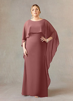 Azazie Dion Mother of the Bride Dresses Desert Rose Sheath Scoop Stretch Crepe Dress image8