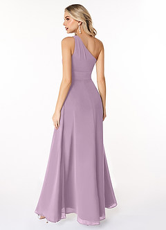 Azazie Dallas Bridesmaid Dresses Wisteria A-Line One Shoulder Chiffon Dress image2