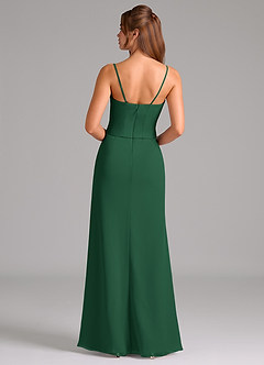 Azazie Jenine Bridesmaid Dresses Dark Green Mermaid Strapless Chiffon Dress image7
