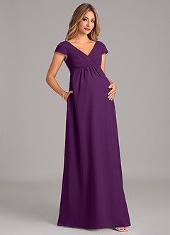 Azazie Allessia Final Sale A-Line Pleated Chiffon Floor-Length Dress image4