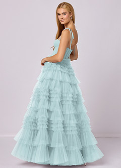 Barbie ♥ Azazie Bridesmaid Dresses Mist A-Line Sweetheart Neckline Tulle Dress image2
