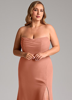 Azazie Saige Bridesmaid Dresses MAI TAI A-Line Off the Shoulder Chiffon Convertible Dress image11