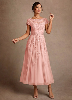 Azazie Jolanda Klänningar till brudens mor Klä A-Line i Spets Rosett image3