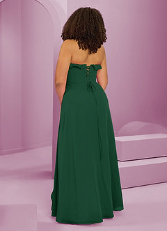 Barbie ♥ Azazie Bridesmaid Dresses Dark Green A-Line Sweetheart Neckline Chiffon Dress image13