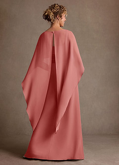 Azazie Marilla Mère de la mariée Robes Robe Trapèze en Mousseline de soie Plissée Antique Rose image3